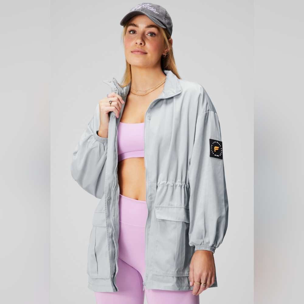 Fabletics Utility Parka XL Mineral Grey